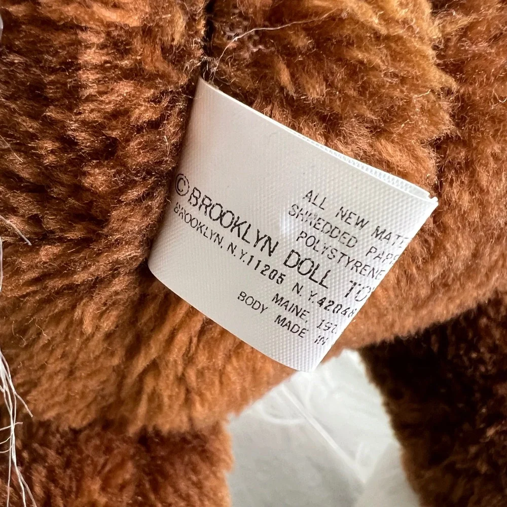 Brooklyn Doll Toy Novelty Company Horse Brown Clydesdale Plush Vintage 1991 18